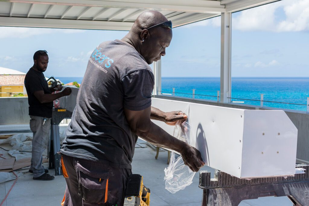 Hurrina shutters Sint Maarten installed by Indoors B.V.