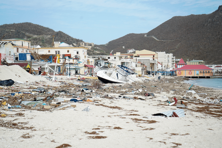Destruction caused by Hurricane Irma Caribbean